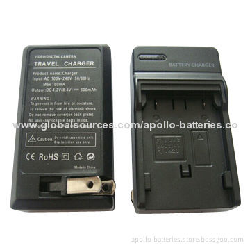 Camera battery charger for Olympus LI40B, 4.2V/600mAh